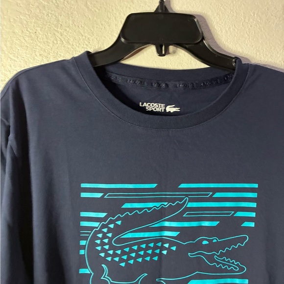 Lacoste Men's Navy Graphic T-Shirt XXL - Picture 7 of 15